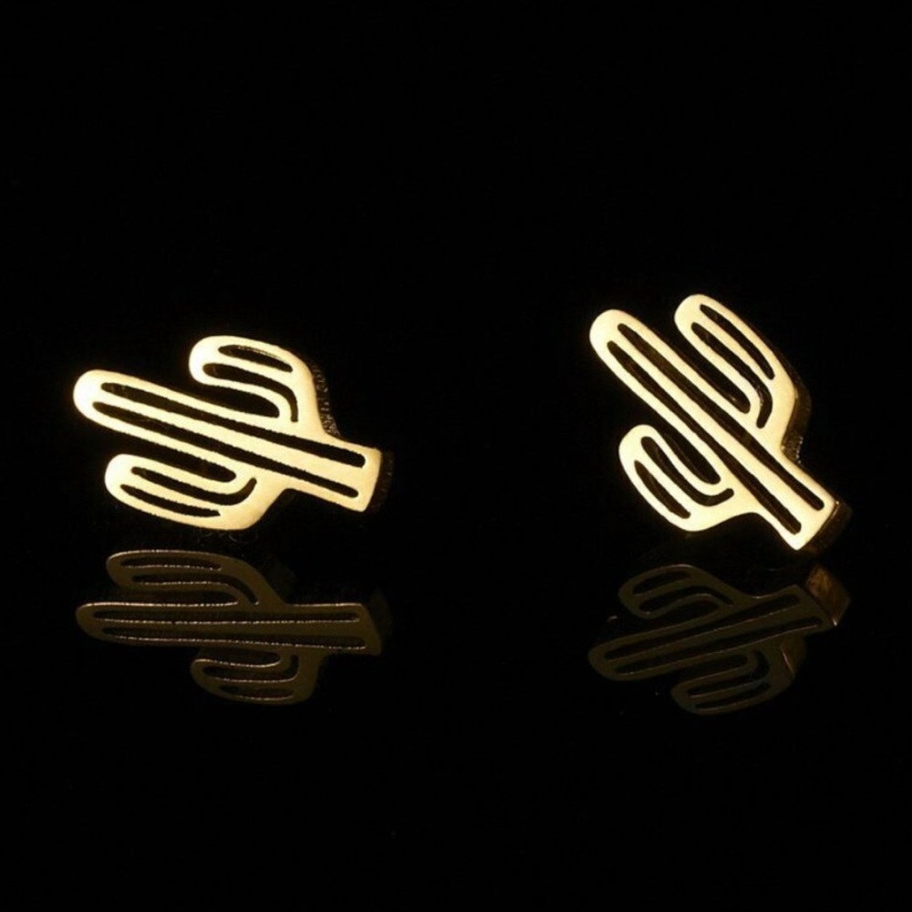 FINAL PRICE! 1 LEFT!✨Minimalist cactus earrings - Picture 5 of 7